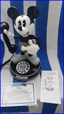 Limited Edition 75th Anniversary Disney Mickey Mouse Animated Telephone Boxed