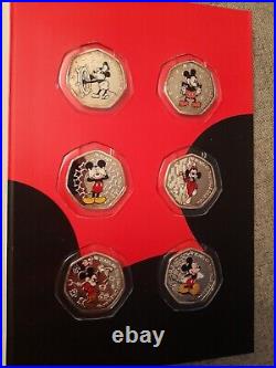 Limited Edition Disney Mickey And Minnie Mouse 50p Sets