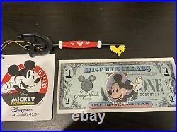 Limited Edition MICKEY MOUSE 90TH BIRTHDAY Disney Key & Bonus Disney Dollar