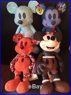 Lot of 4 NWT April+May+June+July Disney Store Mickey Mouse Plush Memories LR