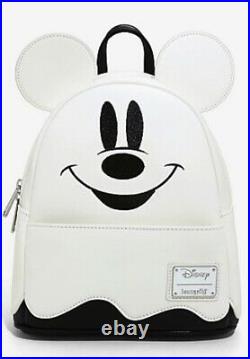 Loungefly Disney GHOST MICKEY MOUSE Glow in the Dark MINI BACKPACK IN HAND