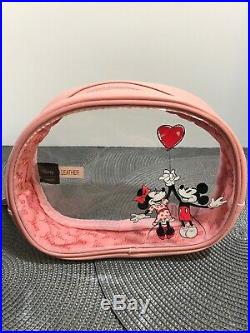 Loungefly Disney Mickey Minnie Mouse Cosmetic Pouch Cardholder Backpack Set NWT