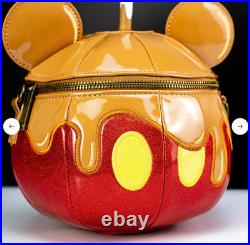 Loungefly Disney Mickey Mouse Candy Caramel Apple Crossbody Bag NWT- IN HAND