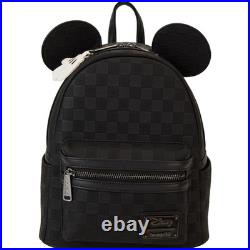 Loungefly Disney Mickey Mouse Checkered Texture Mini Backpack
