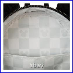 Loungefly Disney Mickey Mouse Checkered Texture Mini Backpack
