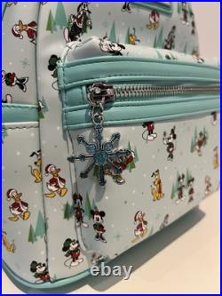 Loungefly Disney Mickey Mouse Christmas Festive Backpack Donald Duck Goofy NEW