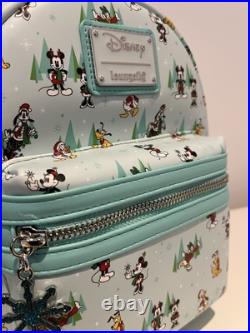Loungefly Disney Mickey Mouse Christmas Festive Backpack Donald Duck Goofy NEW