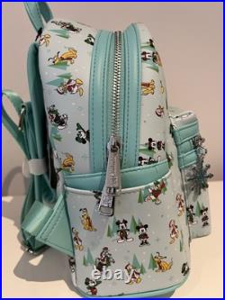 Loungefly Disney Mickey Mouse Christmas Festive Backpack Donald Duck Goofy NEW