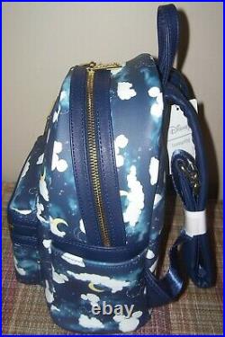 Loungefly Disney Mickey Mouse Clouds & Moon Mini Backpack Bag NEW