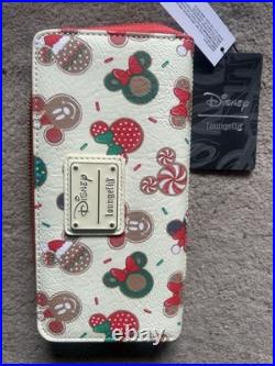Loungefly Disney Mickey Mouse Holiday Cookies Print Zip-Around Wallet