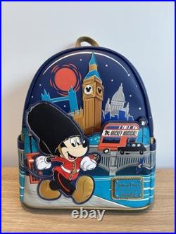 Loungefly Disney Mickey Mouse London England Mini backpack Bag NWT UK Exclusive