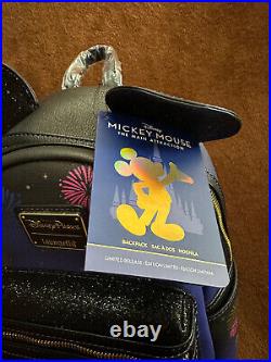 Loungefly Disney Mickey Mouse Main Attraction Fireworks 12/12 backpack New