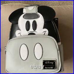 Loungefly Disney Mickey Mouse Steamboat Willie Grey & White Bag