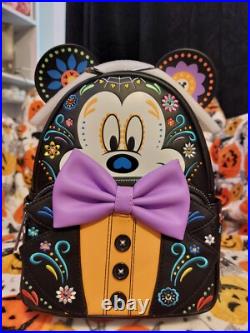 Loungefly Disney Mickey Mouse Sugar Skull exclusive Mini Backpack Bag