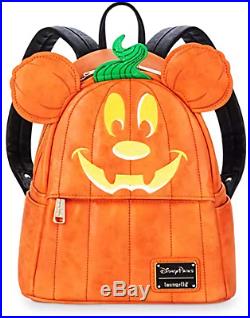 Loungefly Disney Parks Mickey Mouse Pumpkin Mini Backpack Halloween New
