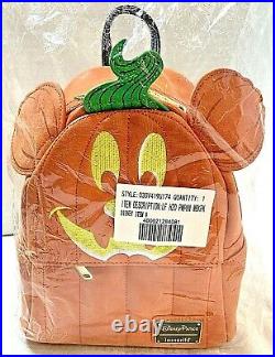 Loungefly Disney Parks Mickey Mouse Pumpkin Mini Backpack Halloween Purse Bag