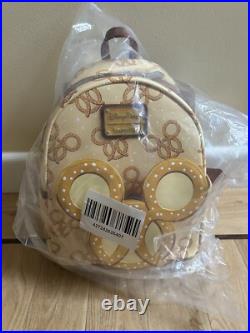 Loungefly Disney Parks Minnie Mickey Mouse Scented Pretzel Snack Food Backpack