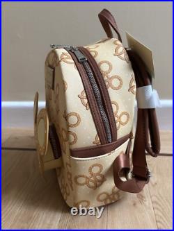 Loungefly Disney Parks Minnie Mickey Mouse Scented Pretzel Snack Food Backpack