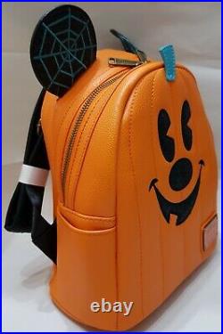 Loungefly Disney Store Halloween Pumpkin Mickey Mouse Bag Mini Backpack Cosplay