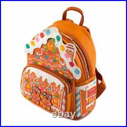 Loungefly Exclusive Disney Mickey & Minnie Mouse Gingerbread Xmas Mini Backpack