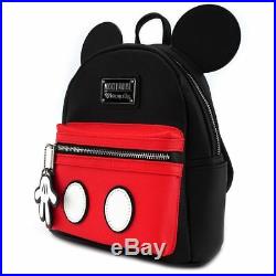 Loungefly Mickey Mouse Mini Backpack Bag with Bag Charm Disney Licensed NEW