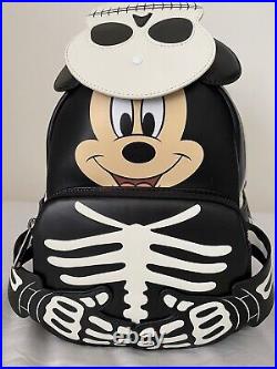 Loungefly Mini Backpack Mickey Mouse Skeleton (GLOWS IN THE DARK)