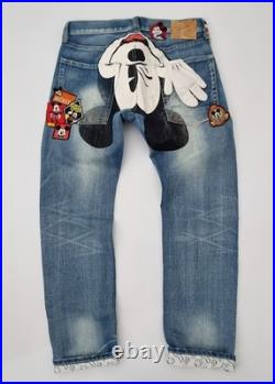 MICKEY MOUSE disney SUPER RARE japan selvedge JEANS freepost 32 X 32 superb