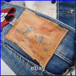 MICKEY MOUSE disney SUPER RARE japan selvedge JEANS freepost 32 X 32 superb