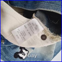 MICKEY MOUSE disney SUPER RARE japan selvedge JEANS freepost 32 X 32 superb