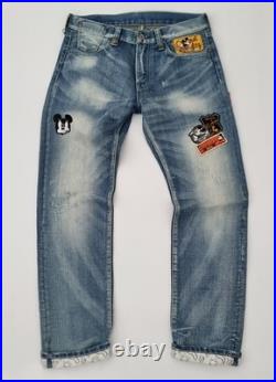 MICKEY MOUSE disney SUPER RARE japan selvedge JEANS freepost 32 X 32 superb