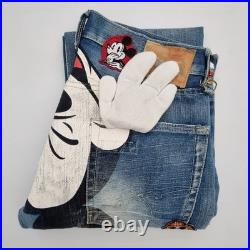 MICKEY MOUSE disney SUPER RARE japan selvedge JEANS freepost 32 X 32 superb