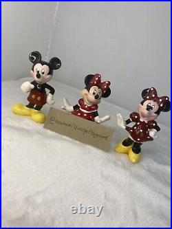Mickey & Minnie Mouse Ceramic Figure Ornaments Collection Collectibles Disney
