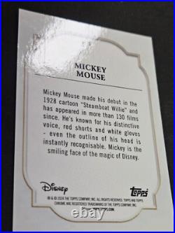 Mickey Mouse /101 Black & White Speckle Refractor Topps 2024 Disney Chrome 2024