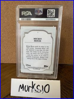 Mickey Mouse /150 Purple Green Pulsar Disney Chrome Topps PSA GEM MINT 10
