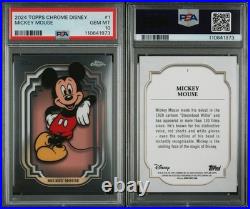 Mickey Mouse 2024 Topps Chrome Disney PSA 10 Gem Mint