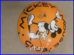 Mickey Mouse Club Vintage Domed 12'' Metal Badge