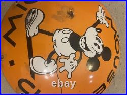Mickey Mouse Club Vintage Domed 12'' Metal Badge