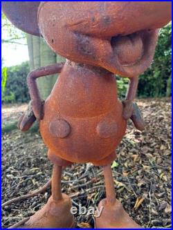 Mickey Mouse Large Cast Iron Garden Sculpture Art Statue Steamboat Willie
