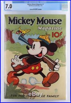 Mickey Mouse Magazine #7 CGC 7.0 FN/VF Walt Disney 1936 HIGHEST GRADE