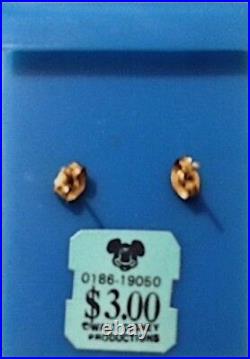 Mickey Mouse & Minnie Mouse Cloisonne Earrings Walt Disney World Epcot Center