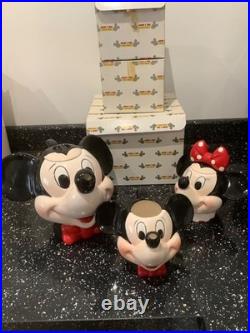 Mickey Mouse & Minnie Mouse Teapot, Sugar Bowl & Milk Jug, walt Disney Mickey Mouse & Minnie Mouse Teapot, Sugar Bowl & Milk Jug, walt Disney