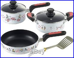 Mickey Mouse Pan Fly pan set Kitchen F/S Disney Cute Flying Pan JAPAN NEW