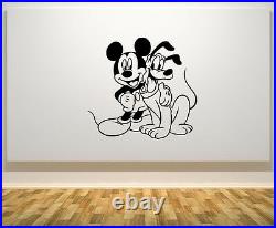 Mickey Mouse Pluto Disney Children's Bedroom Nursery Decal Wall Sticker Picture