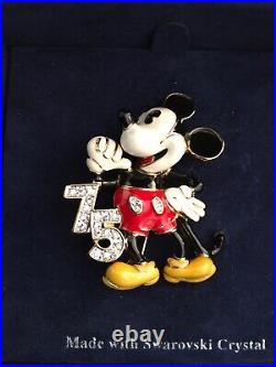 Mickey Mouse Swarovski 75th Anniversary Brooch