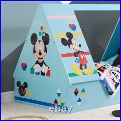 Mickey Mouse Tent Bed, Disney Mickey Mouse Blue Kids Tent Bed Frame 3ft Single
