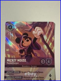Mickey Mouse Wayward Sorcerer Disney Lorcana Enchanted Rare 208/204 Pack Fresh