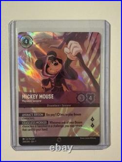Mickey Mouse Wayward Sorcerer Disney Lorcana Enchanted Rare 208/204 Pack Fresh