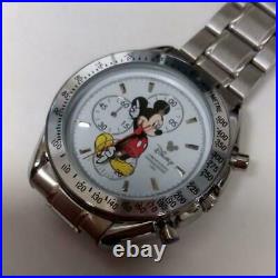 Mickey Mouse x SEIKO Watch Speedmaster Chronograph Disney Limited Silver New