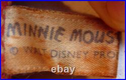 Mickey and Minnie Mouse soft plush toy 1950s Disney Semco Made in England