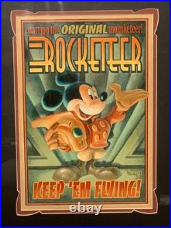Mike Peraza Walt Disney Mickey Mouse'Rocketeer' Art Framed Print